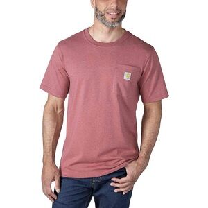 Carhartt Heavyweight Short Sleeve Pocket T-Shirt in Heathered Apple Butter MED